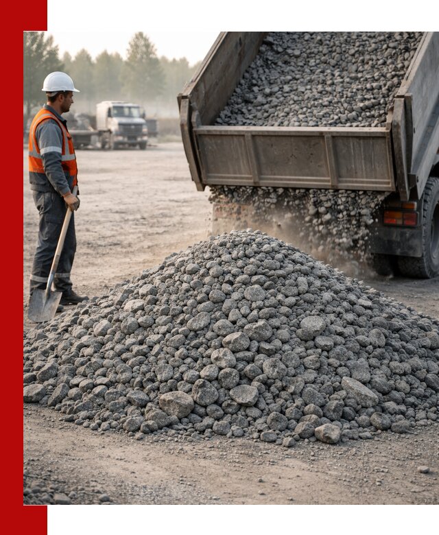 Гранитный щебень фракции 100–201 для строительства в Выксе