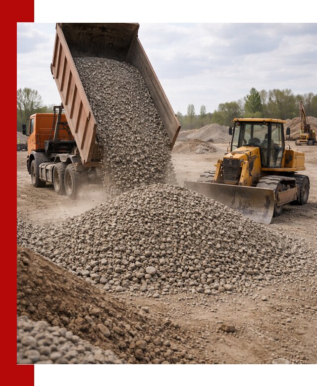 Доставка гравийного щебня фракции 40-70 в Выксе