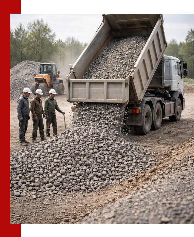 Доставка гравийного щебня фракции 70-120 в Выксе