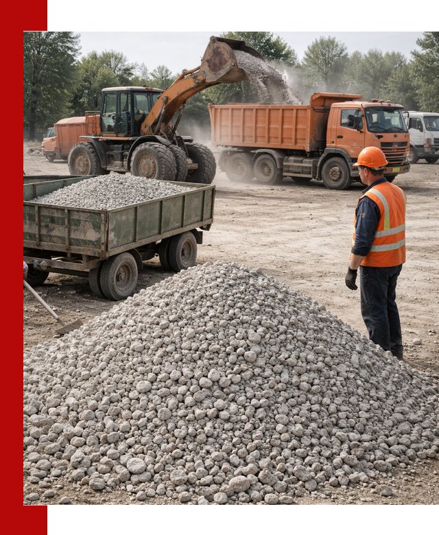 Доставка известнякового щебня фракция 20–40 в Выксе