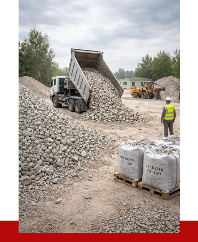 Известняковый щебень фракция 70-150 в Выксе от 1296 р. | ПРОНЕРУДВкс