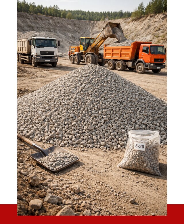 Доломитовый щебень фр. 5-20 в Выксе от 4355 р. | ПРОНЕРУДВкс