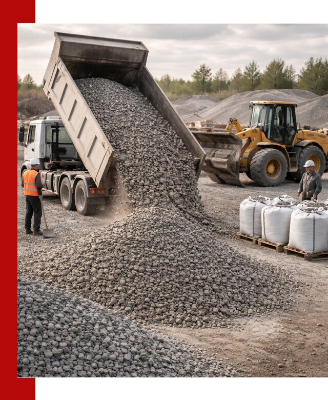 Бетонный щебень фракция 5–20 с доставкой в Выксе