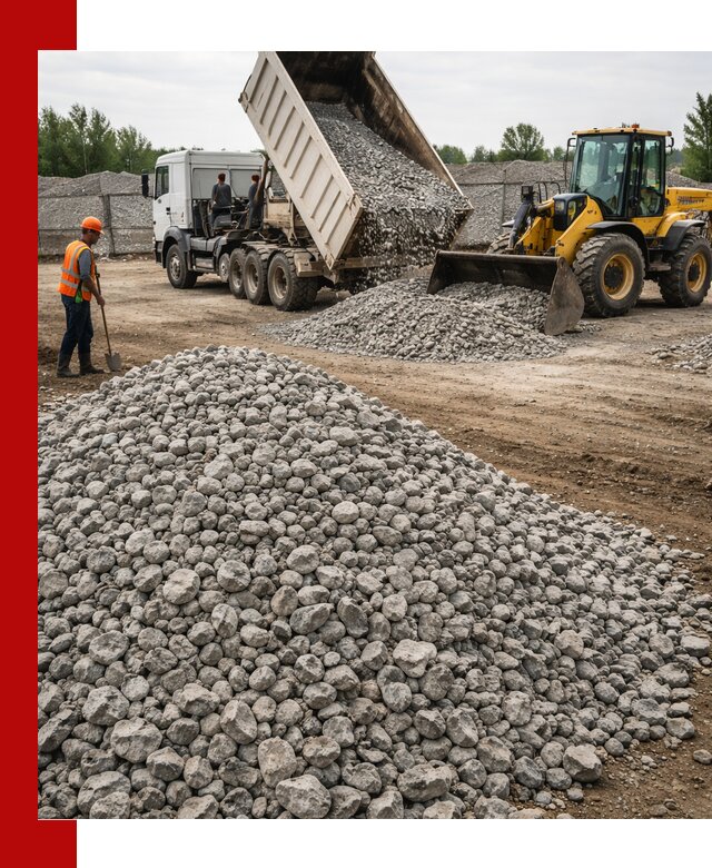 Доставка бетонного щебня фракции 40-70 в Выксе