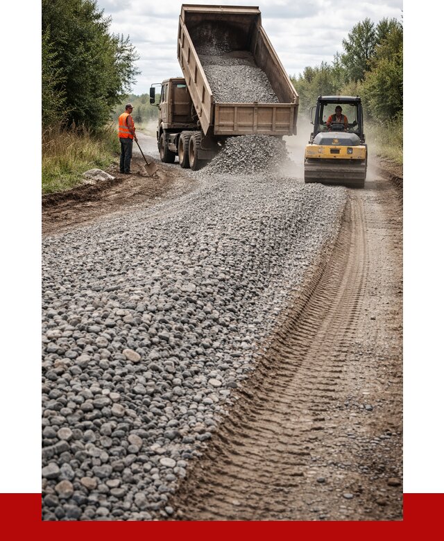 Щебень для отсыпки дороги в Выксе от 2800 р. ПРОНЕРУДВкс