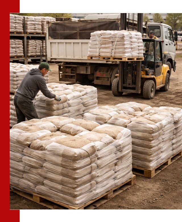 Карьерный песок в мешках с доставкой в Выксе