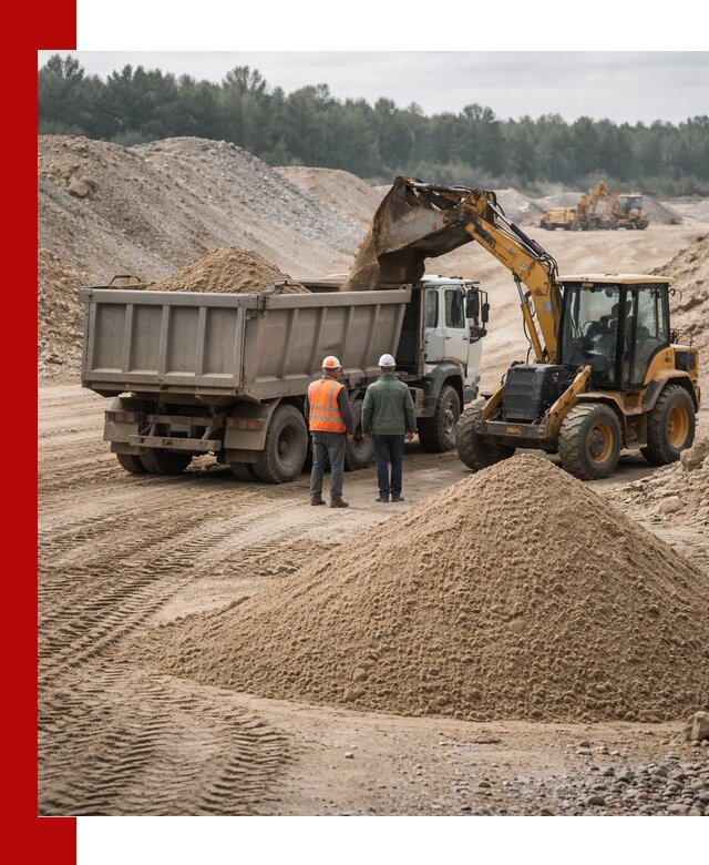 Карьерный среднезернистый песок с доставкой в Выксе