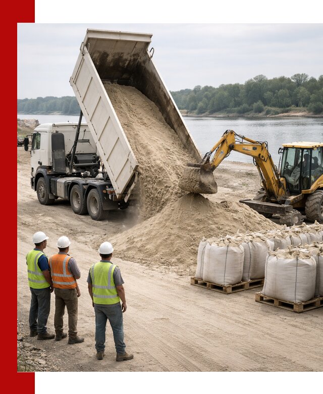 Доставка речного песка в Выксе самосвалами и погрузкой