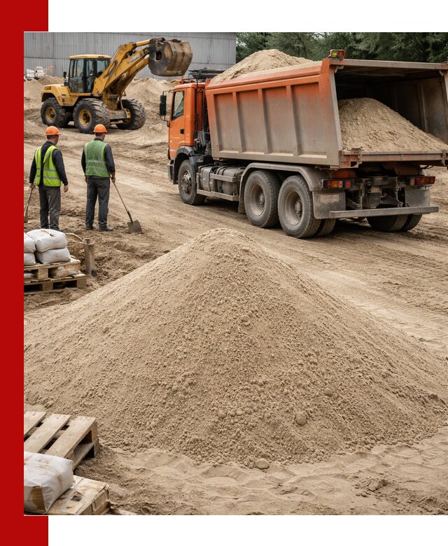 Доставка и продажа мытого речного песка в Выксе