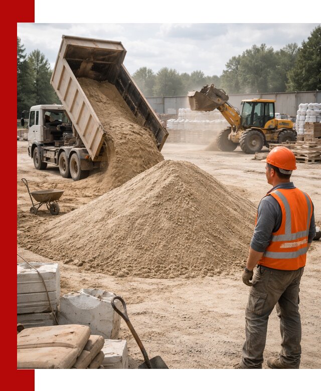 Доставка строительного песка с самосвалом в Выксе