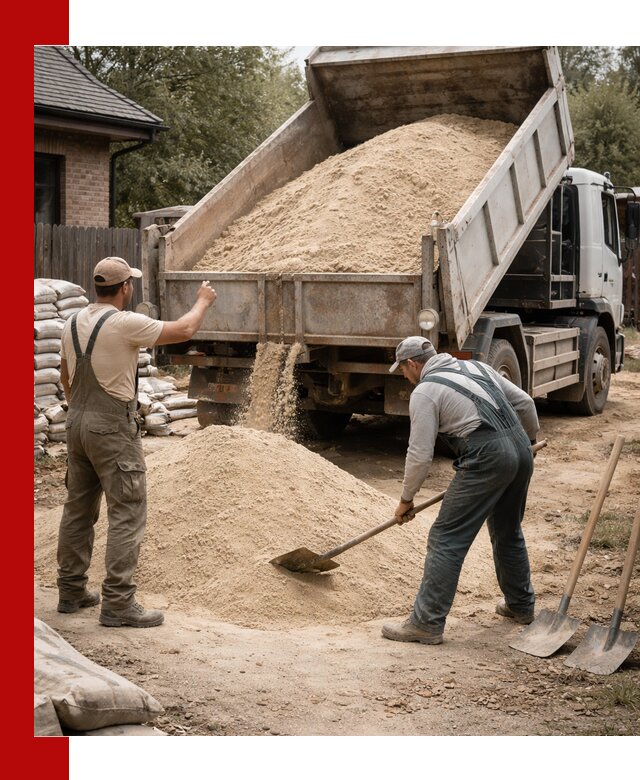 Песок для штукатурки с доставкой в Выксе качественный и чистый