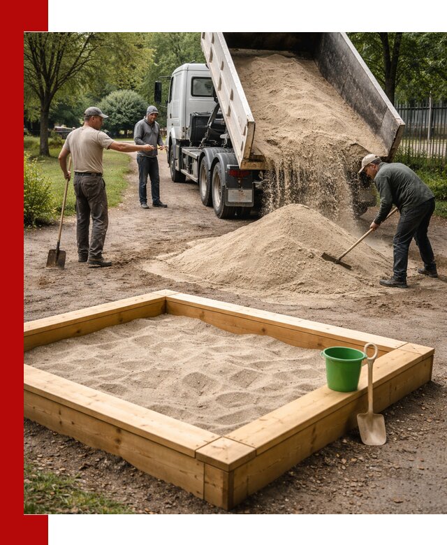 Песок для песочницы с доставкой в Выксе недорого и чистый