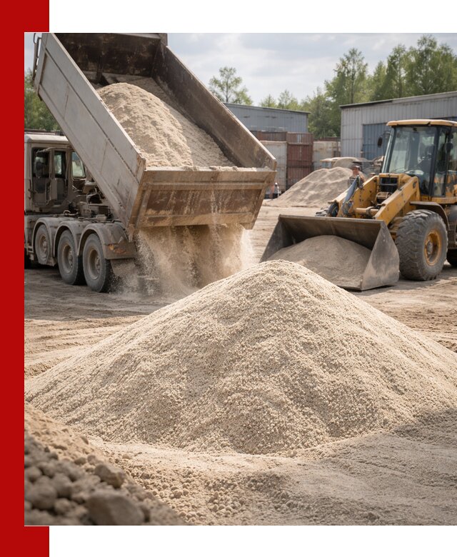 Кварцевый песок с доставкой в Выксе для строительных работ