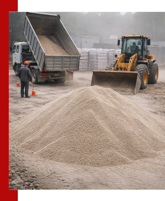 Кварцевый песок фракция 0–8 для стройработ в Выксе