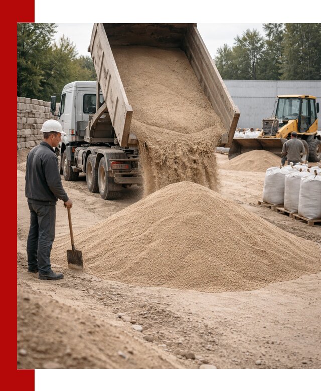 Кварцевый песок фракция 0–3 мм с доставкой в Выксе