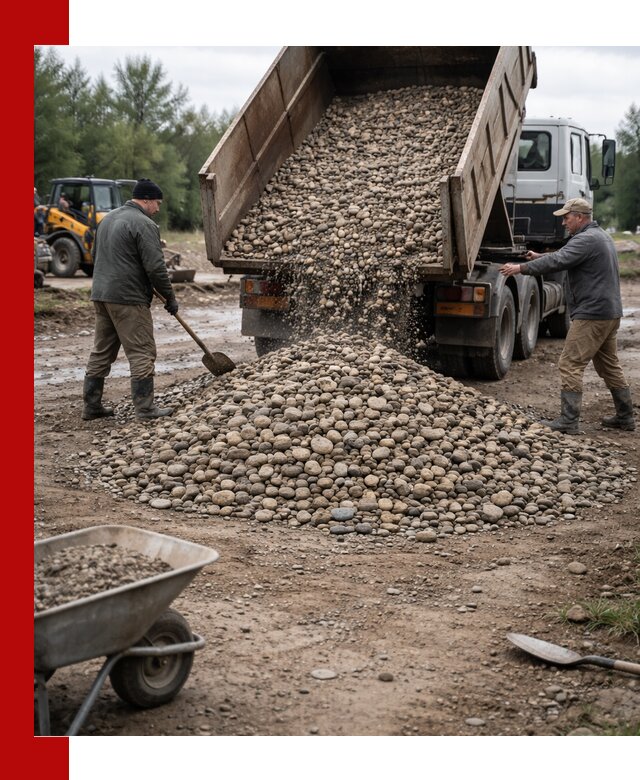 Доставка гальки речной оптом и в розницу в Выксе
