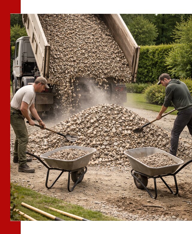 Доставка и продажа декоративной гальки в Выксе