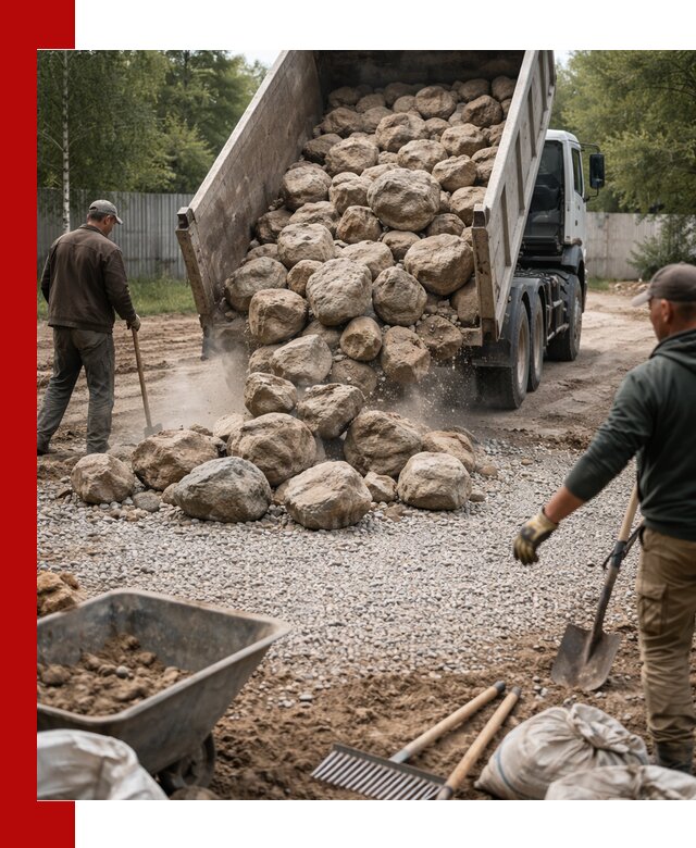 Доставка и укладка булыжника в Выксе