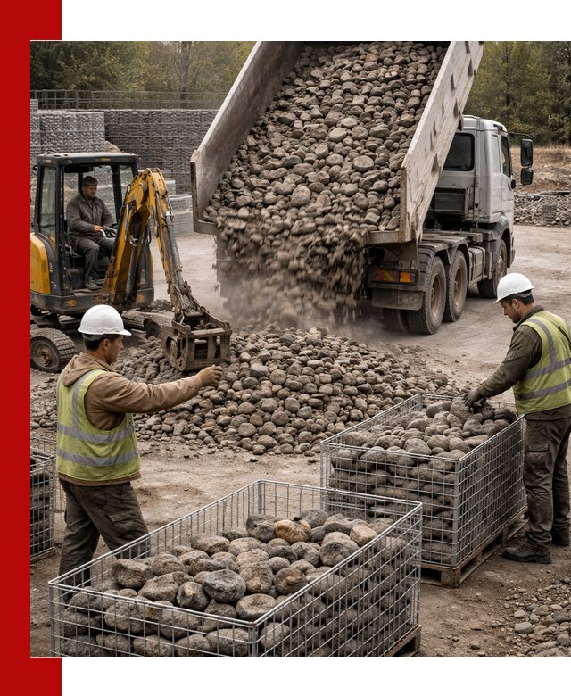 Камень для габионов фракция 100–201 в Выксе