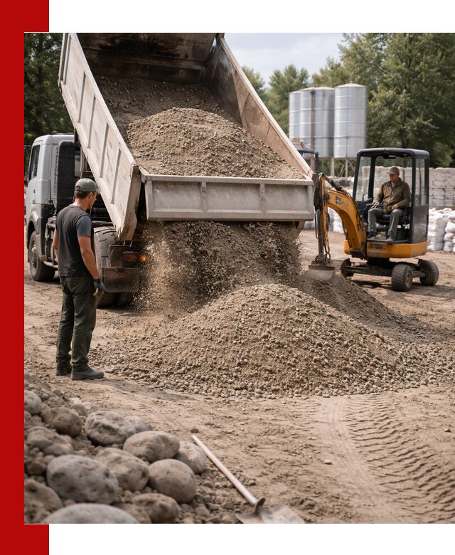 Доставка ПГС С3 в Выксе самосвалами и миксерами