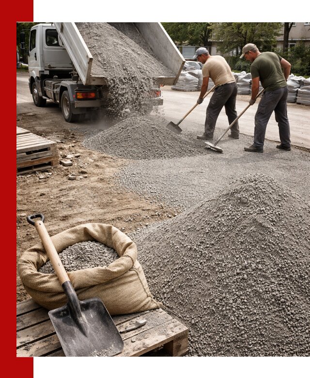 Отсев для тротуарной плитки в Выксе — доставка и укладка