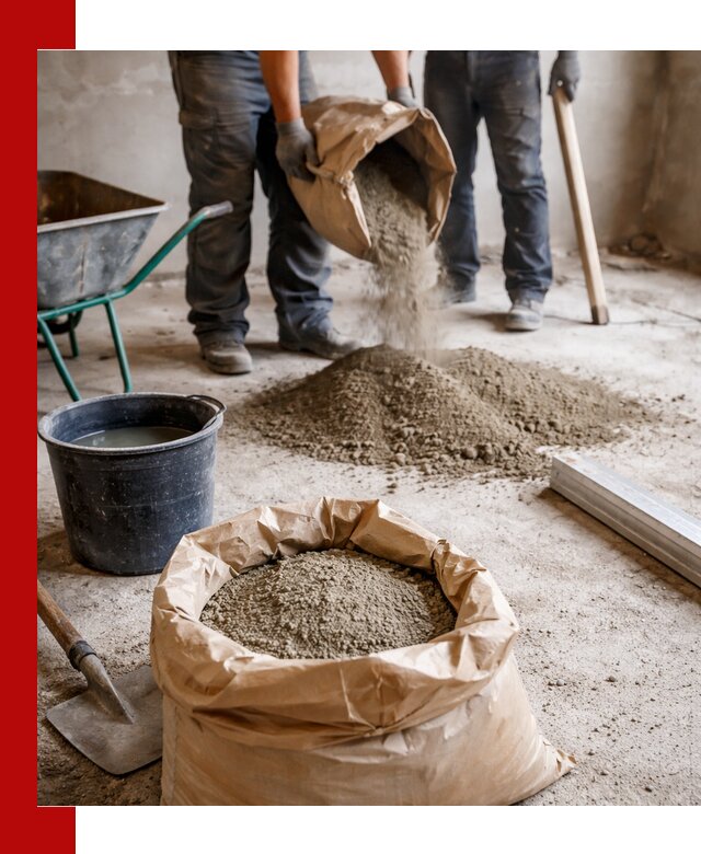 Доставка сухой смеси для стяжки в Выксе