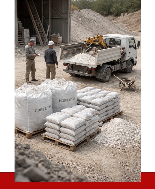 Известь строительная в Выксе с доставкой от 4355 р. | ПРОНЕРУДВкс
