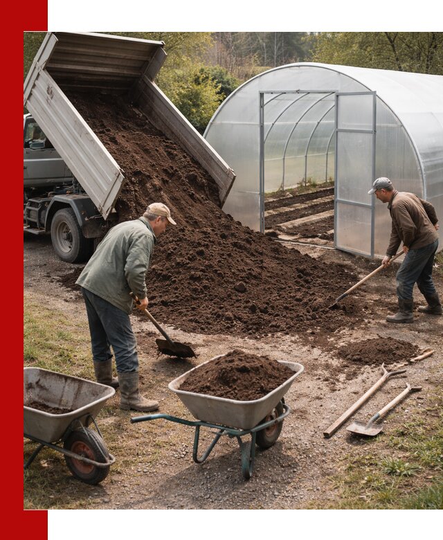 Грунт для теплицы с доставкой в Выксе — плодородный субстрат под растения