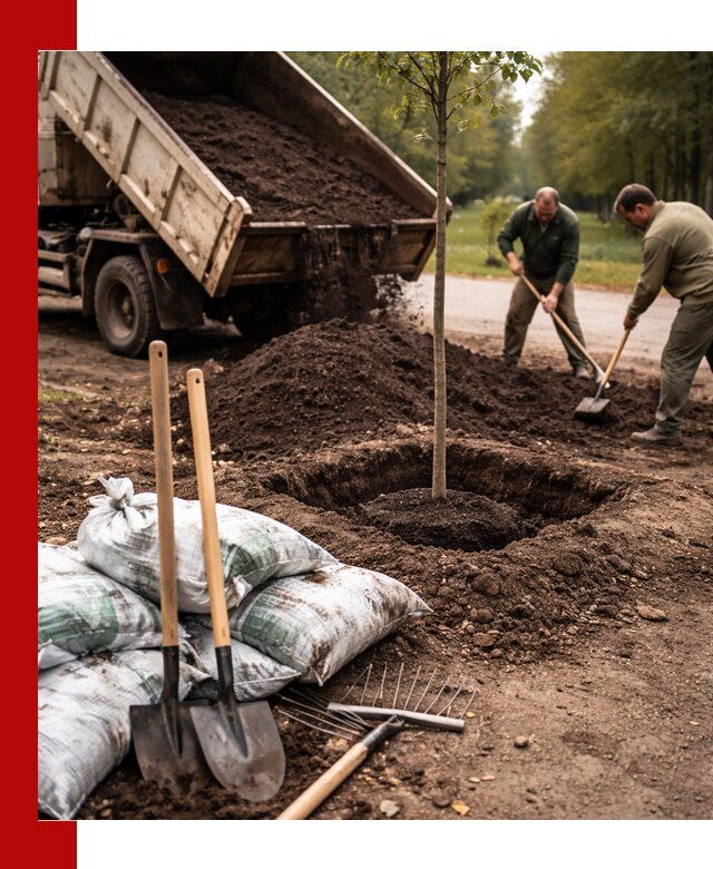 Грунт для посадки деревьев в Выксе — доставка и подготовка почвы