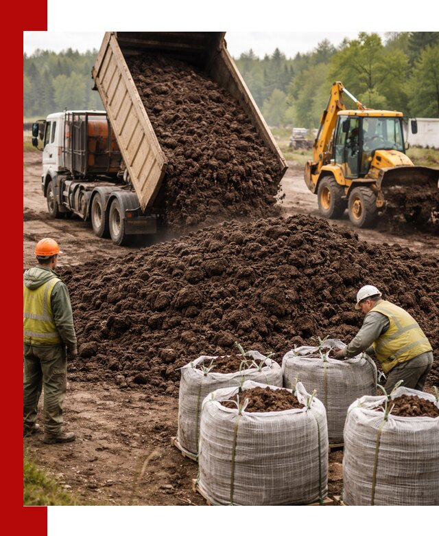 Доставка нейтрального торфа в Выксе оптом и в розницу