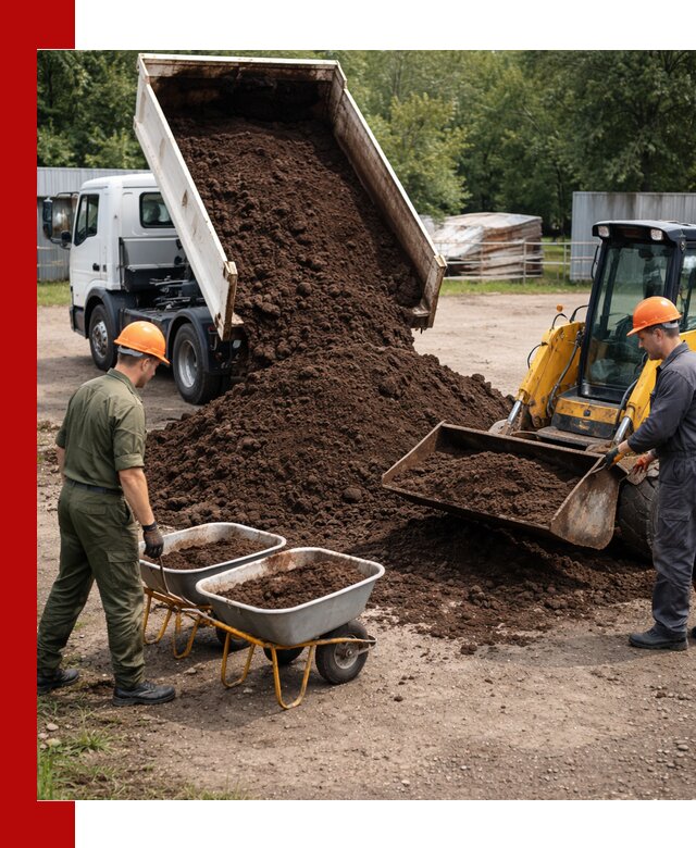 Доставка торфо-земляной смеси в Выксе для огорода и ландшафта