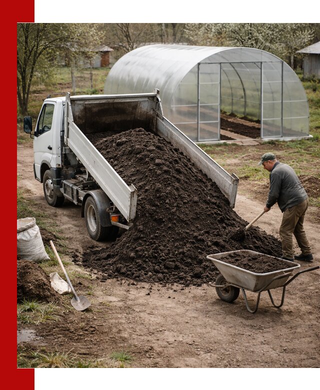 Чернозем для теплицы с доставкой в Выксе