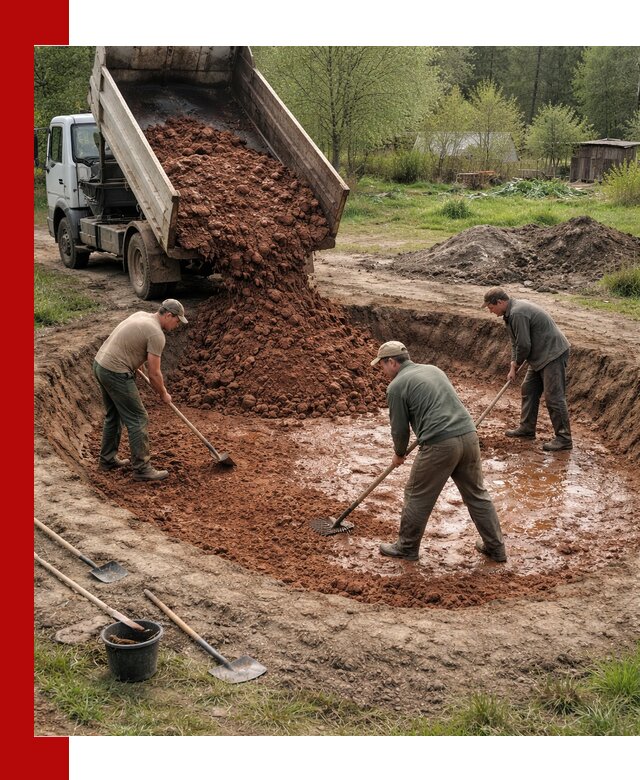 Купить качественную глину для пруда в Выксе