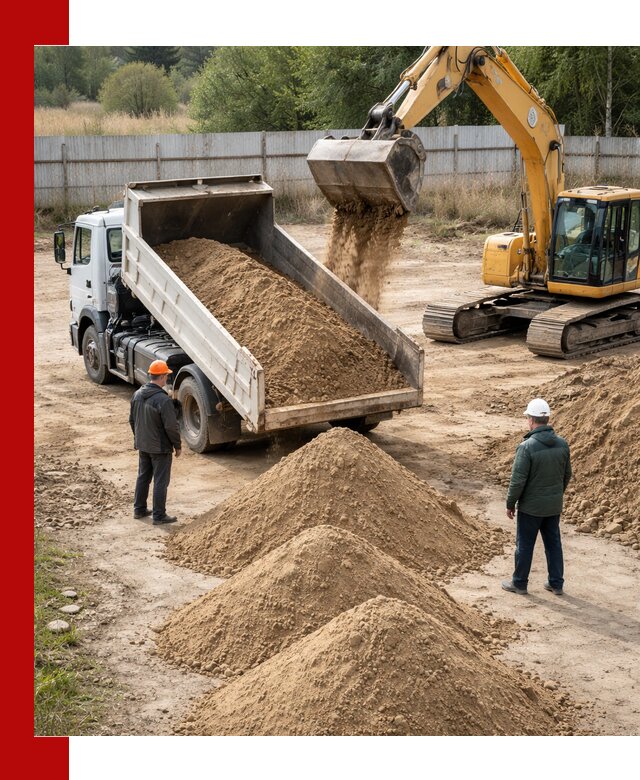 Доставка супеси вагонными и автопартиями в Выксе