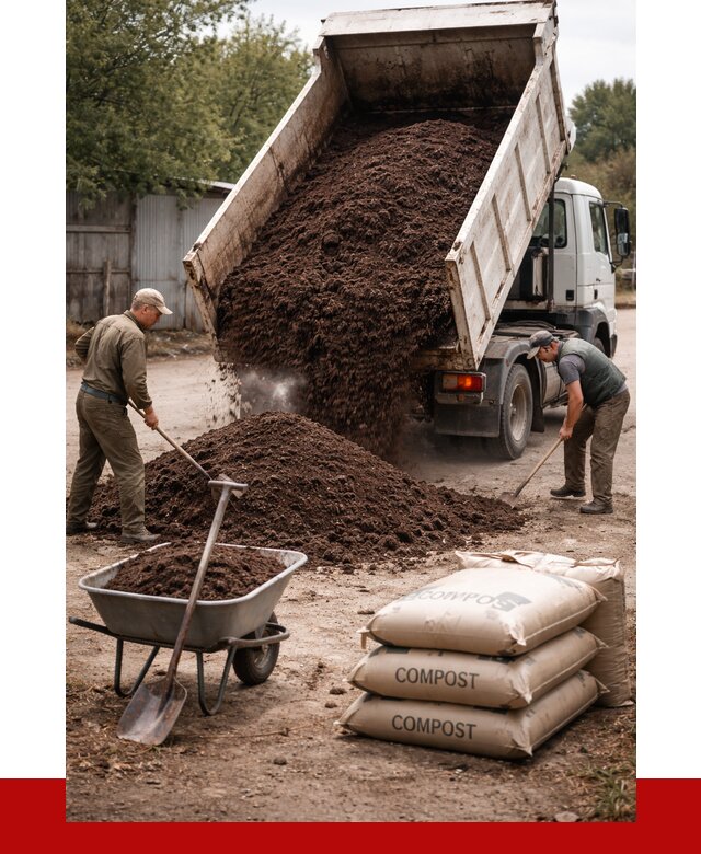 Купить компост в Выксе от 4355 р. за куб с доставкой | ПРОНЕРУДВкс