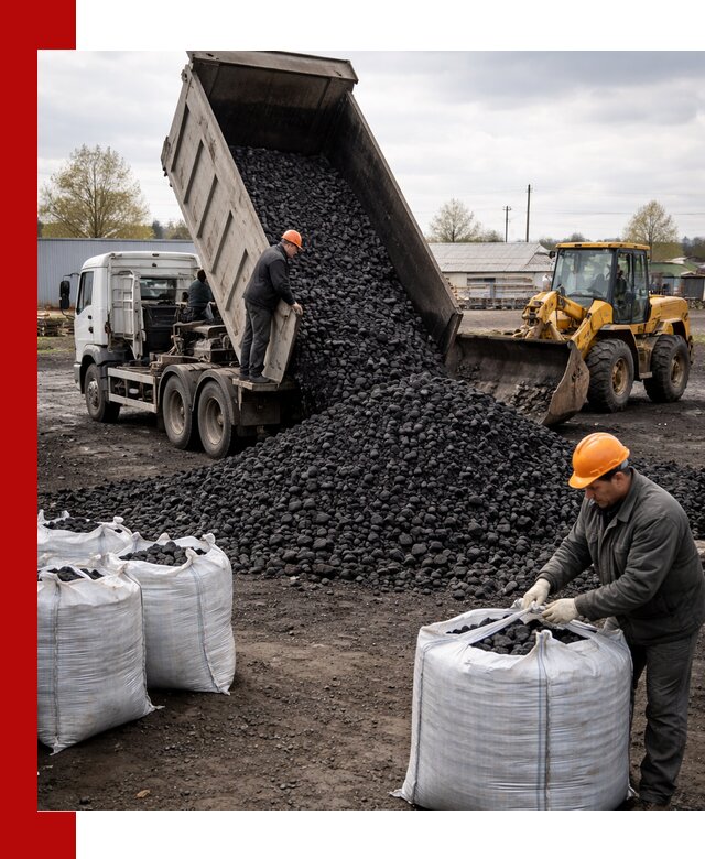 Доставка каменного угля в Выксе оптом и в розницу