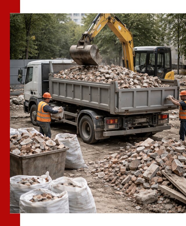 Вывоз строительного мусора в Выксе с самосвалами и контейнерами