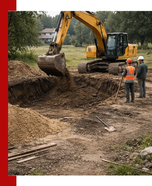 Рытье котлована под фундамент в Выксе (быстро и недорого)