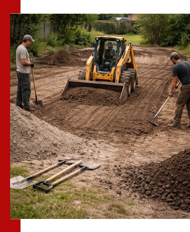 Планировка участка грунтом с вывозом и доставкой в Выксе
