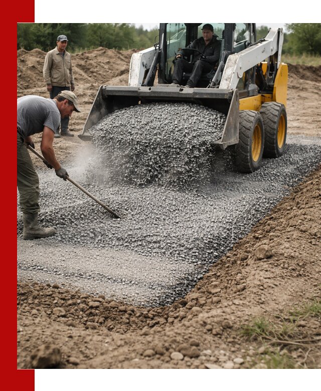 Устройство щебеночной подушки в Выксе для дорог и фундаментов